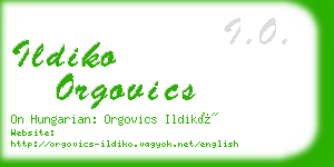 ildiko orgovics business card